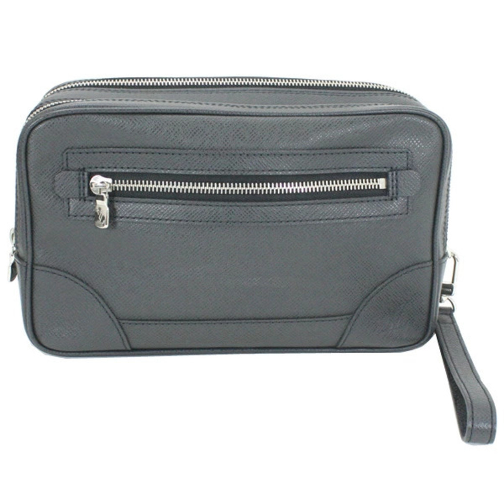 LOUIS VUITTON Taiga leather Pavel clutch bag black Ardoise